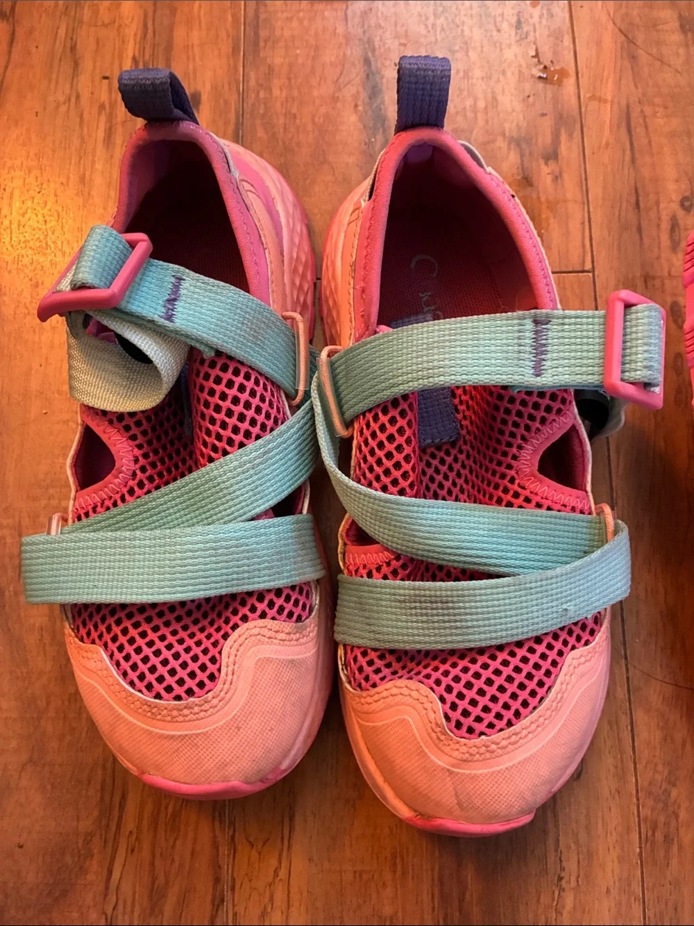 Kids Chaco Pink and Teal Active Sneakers